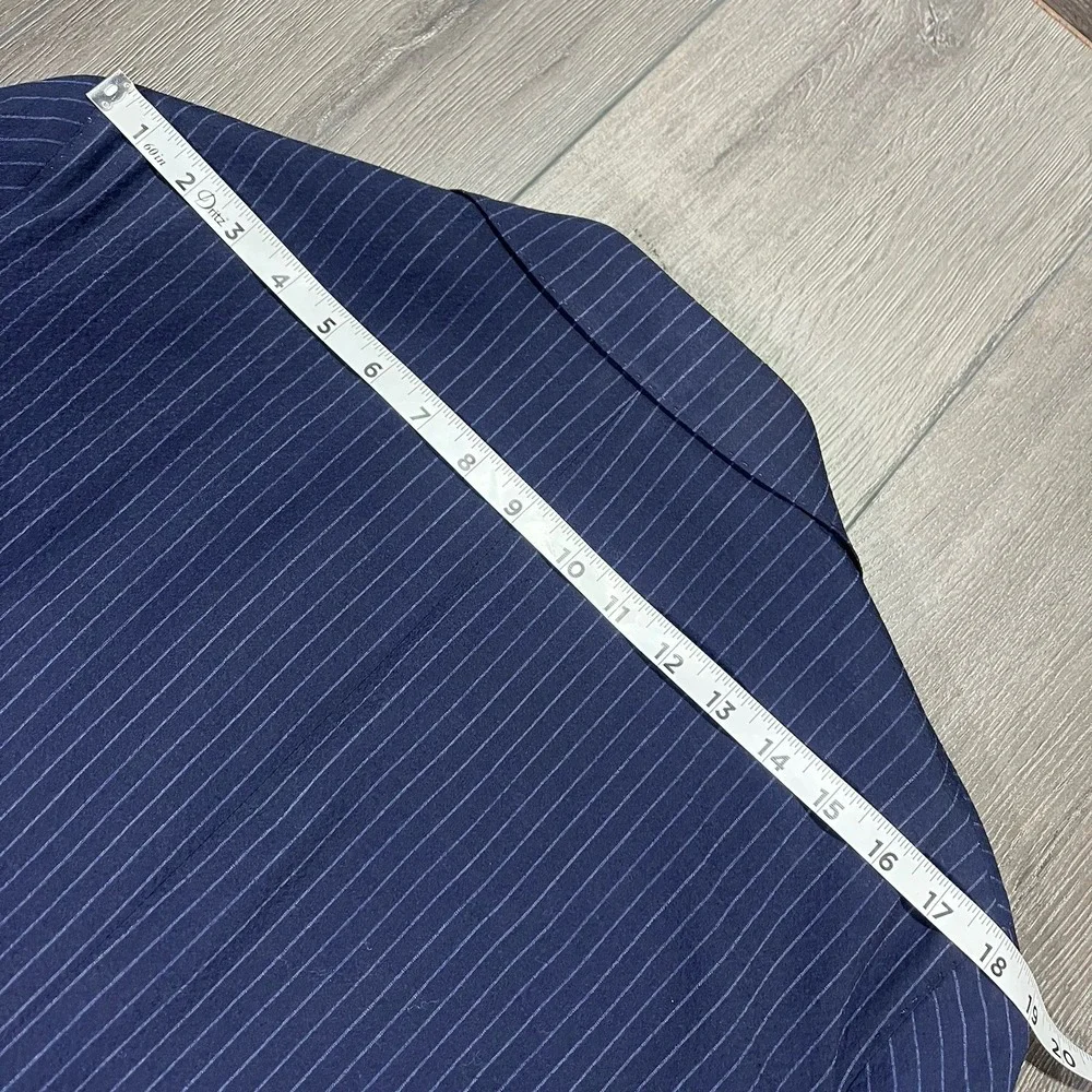 Jos A Bank Tailored Fit Sport Coat 40R Blue Wool Poly Stretch Unstructured 31608